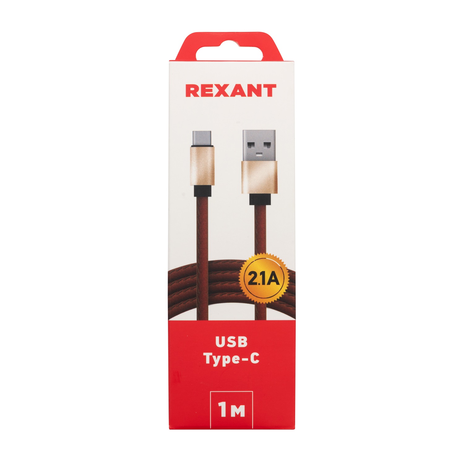 Кабель REXANT USB - Type-C 1 метр в коричневой кожаной оплетке - фото 3