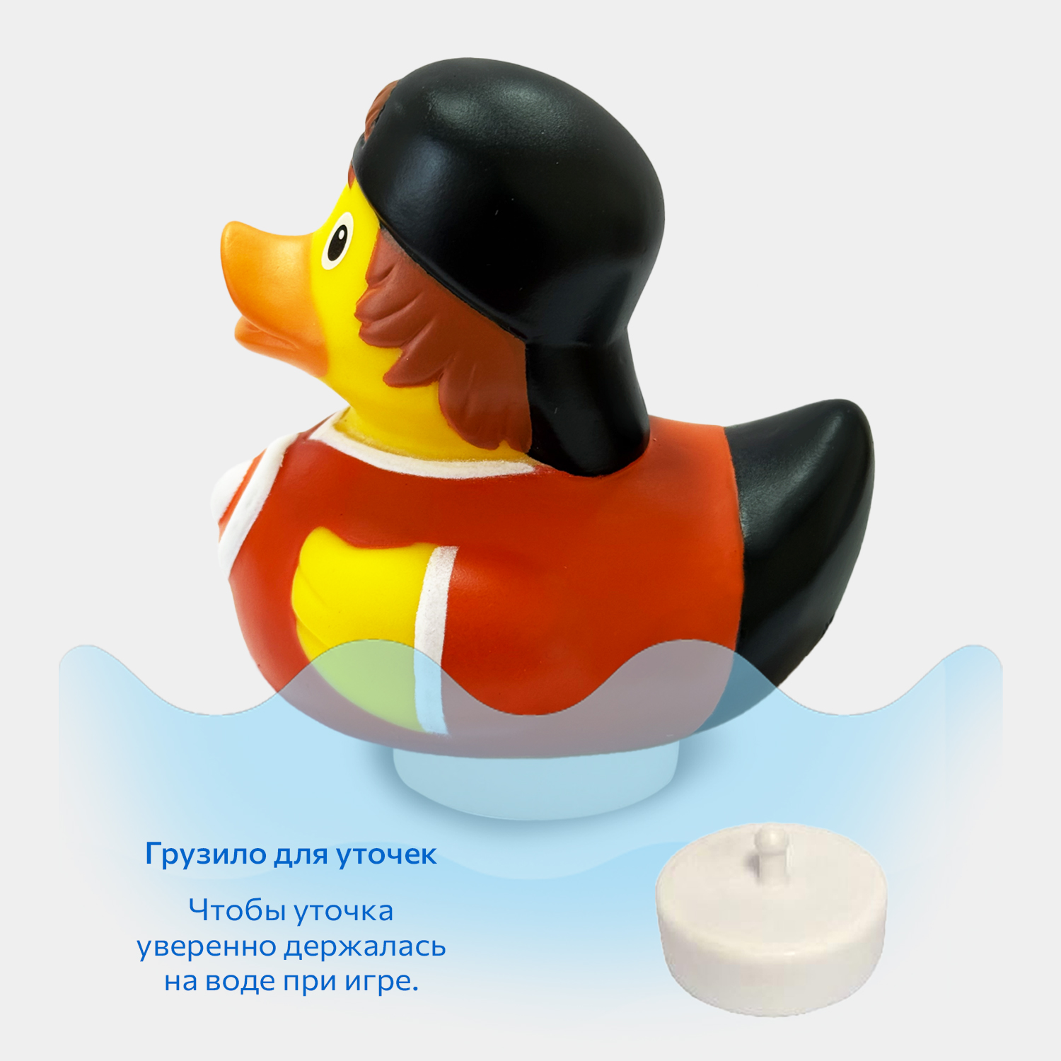 Игрушка для купания Funny ducks Теннисист уточка 1339 - фото 4