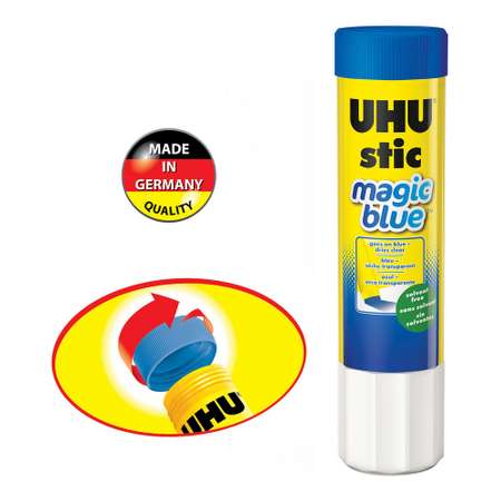 Клей-карандаш UHU Stic magic цвет синий 21 г. 00080/B