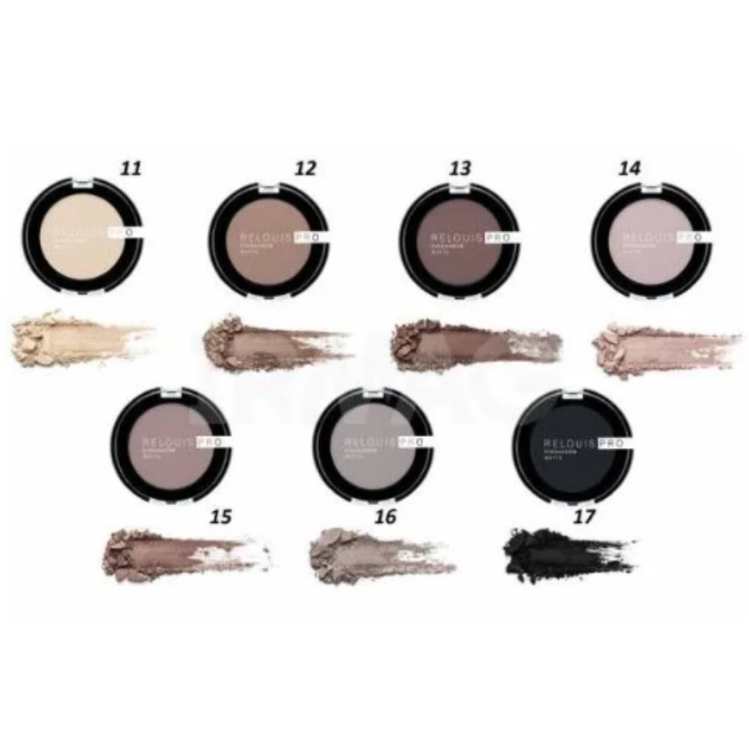 Тени для век RELOUIS pro eyeshadow matte тон 17 carbon 3г - фото 7