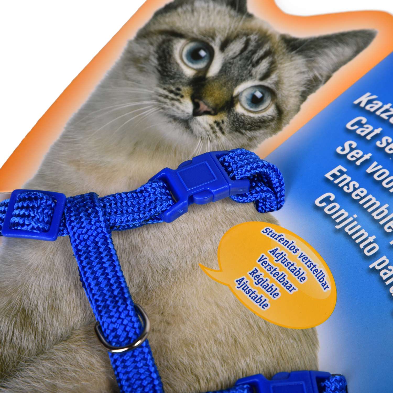 Шлейка для кошек Nobby Синяя 72218-06 - фото 4