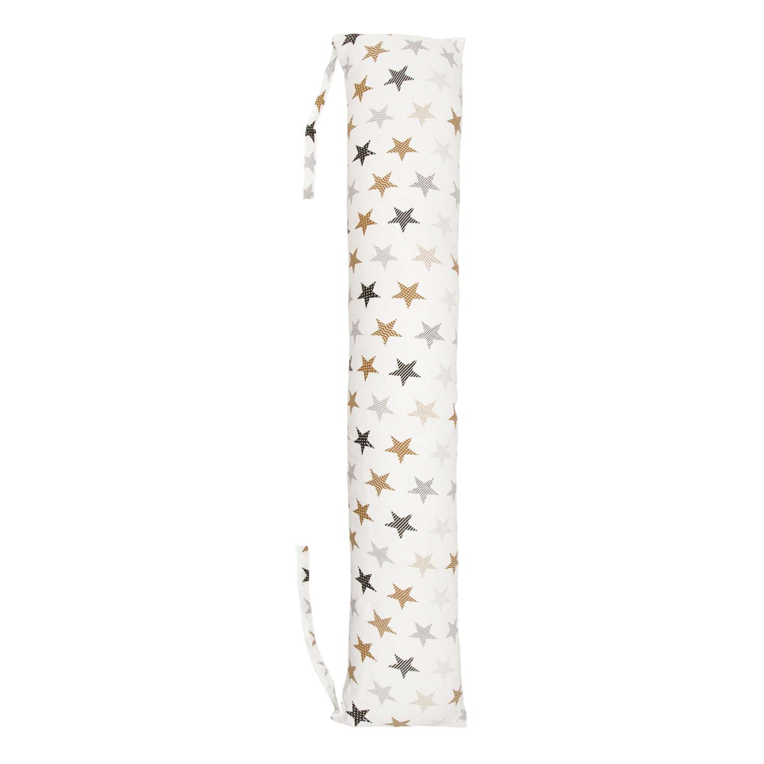 Подушка AmaroBaby для беременных валик 170х35 см Звезды пэчворк белый - фото 1