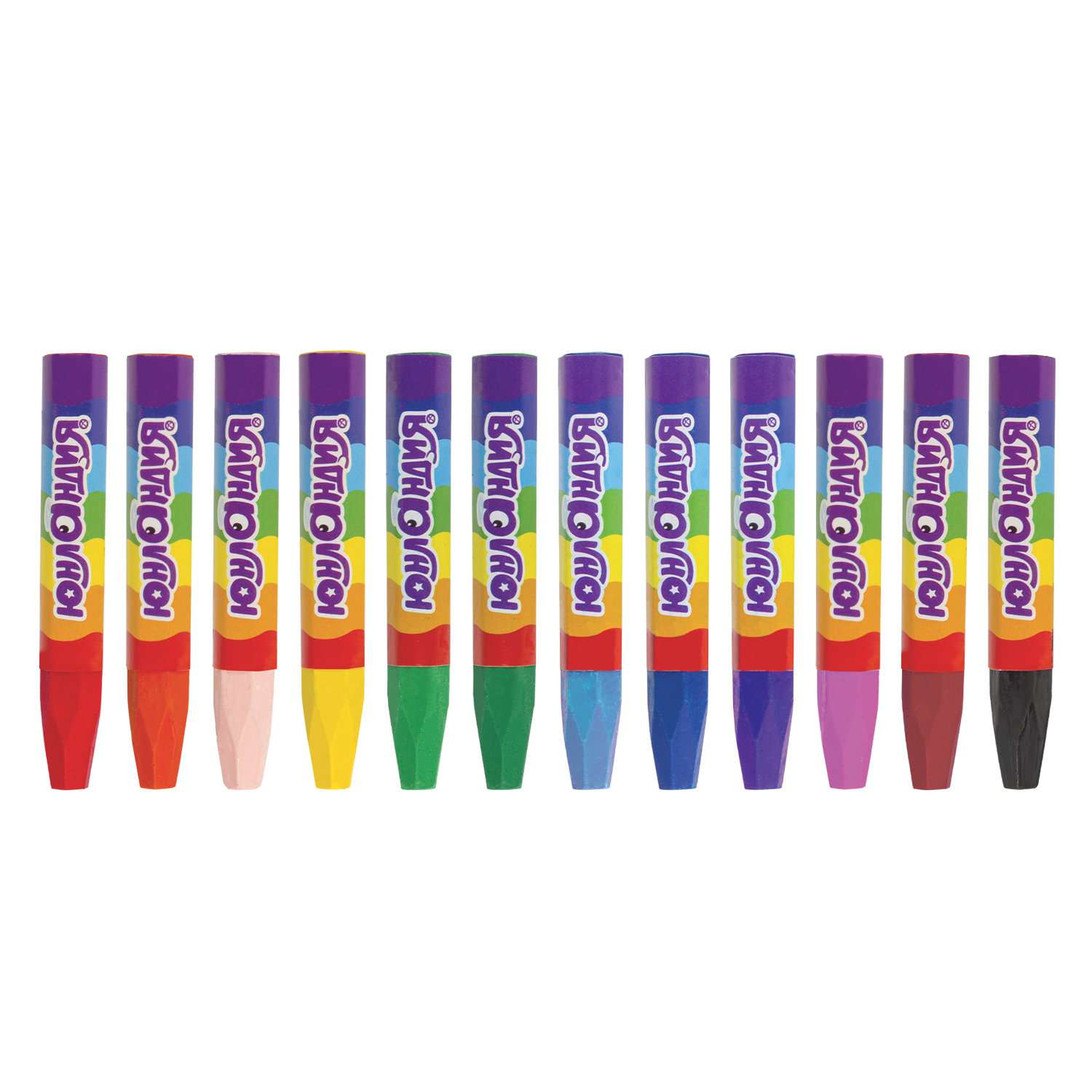 Восковые мелки Юнландия цветные карандаши для рисования набор 12 цветов утолщенные масляная основа - фото 8