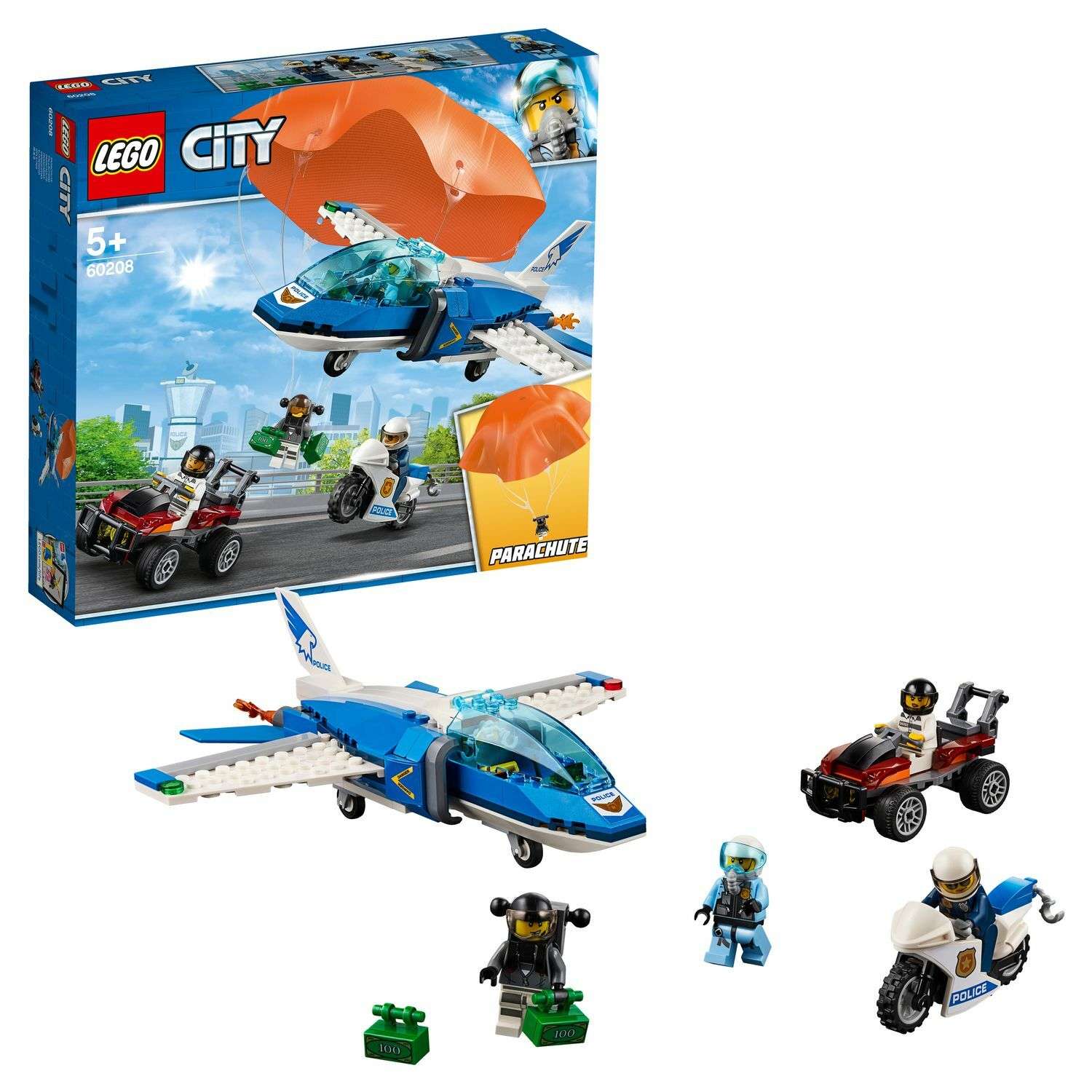 Конструктор LEGO City Police Воздушная полиция: арест парашютиста 60208 - фото 1