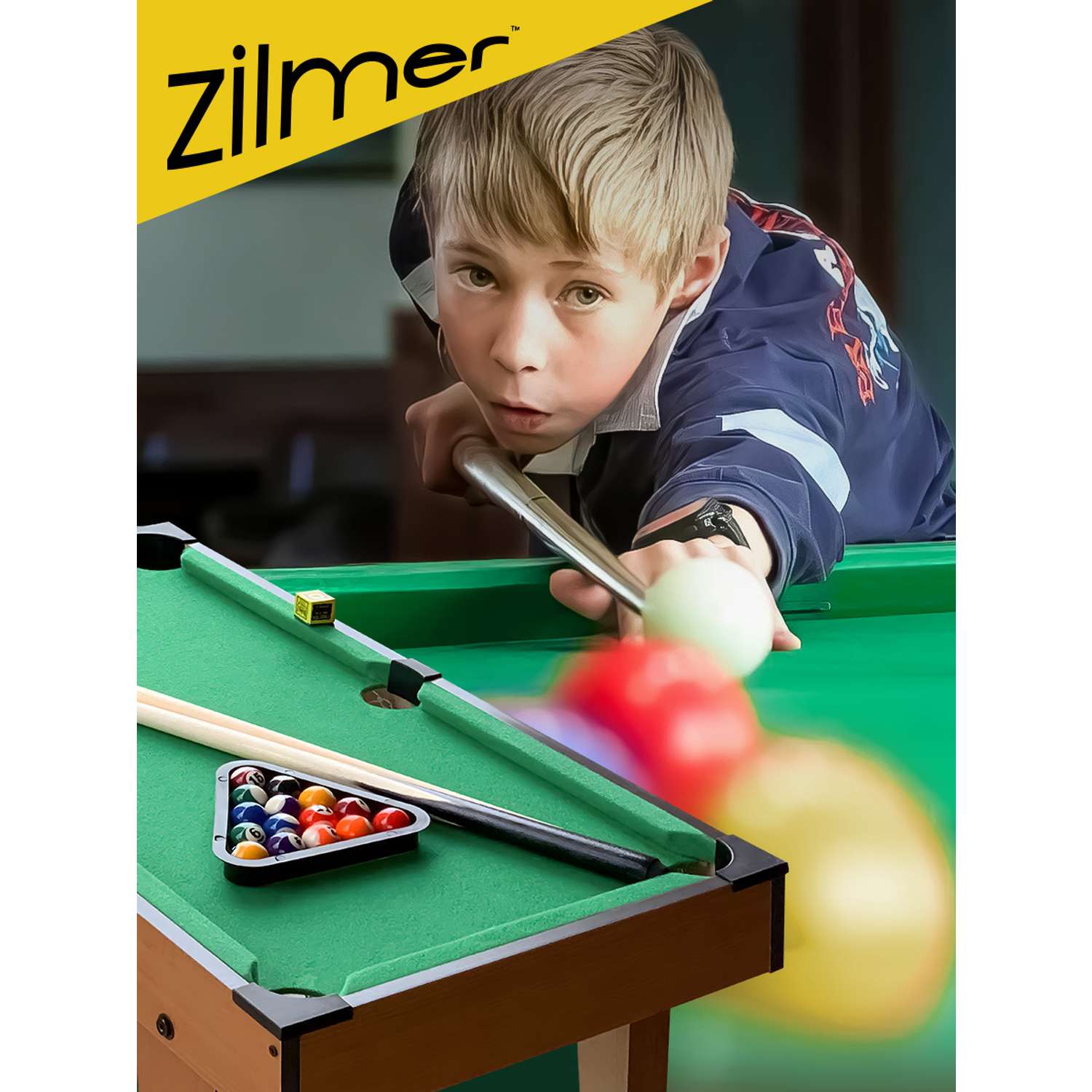 Настольная игра Zilmer Бильярд 69х36х58 см на ножках - фото 2