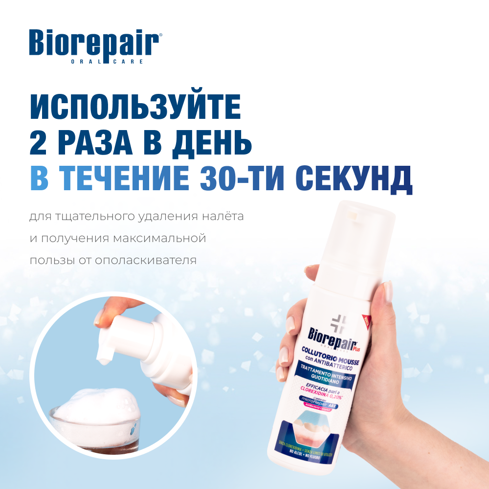 Мусс Biorepair Plus Mouthwash Антибактериальный для полости рта - фото 9