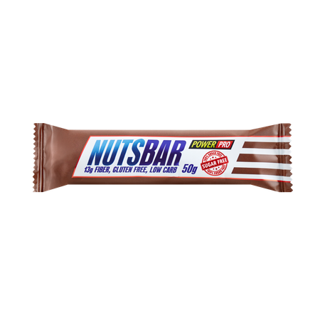 Батончик без сахара POWER PRO Nuts Bar арахис-карамель 50г