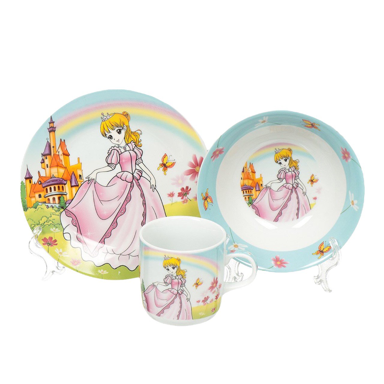 Набор детской посуды Daniks Принцесса 3 предмета C144 - фото 8