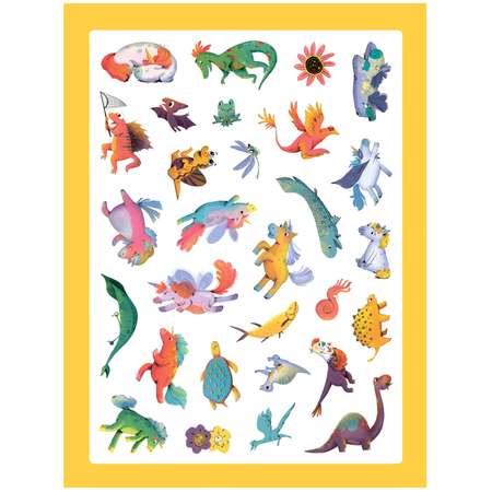 Наклейки Стикерпаки Коллекция наклеек Динозавры и единороги
