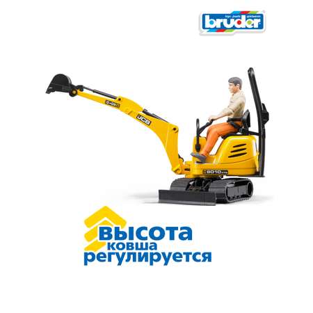 Игрушка BRUDER Мини экскаватор JCB 8010 CTS и рабочий