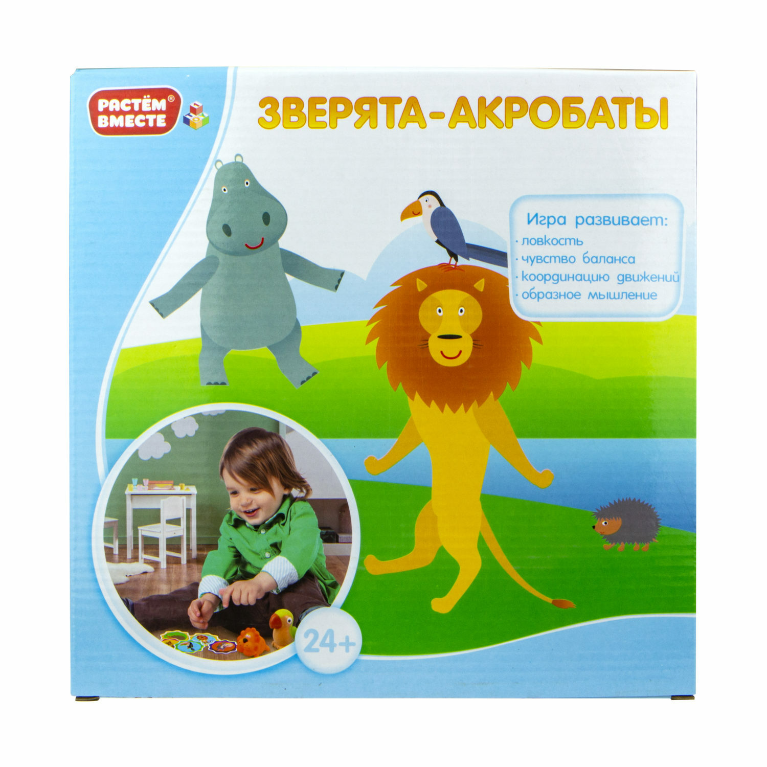 Развивающая игра 1TOY Растем вместе монтессори Зверята - акробаты - фото 7