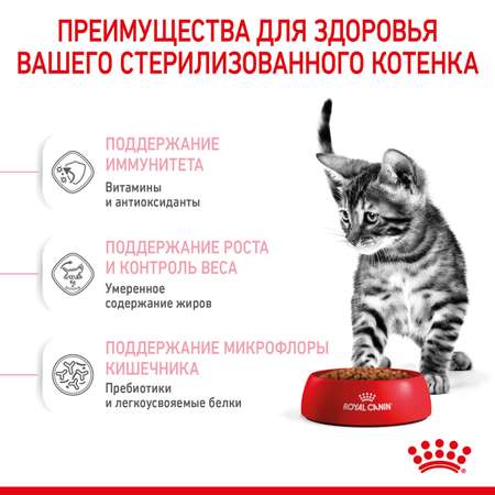 Корм сухой для котят ROYAL CANIN Sterilised 3.5кг стерилизованных