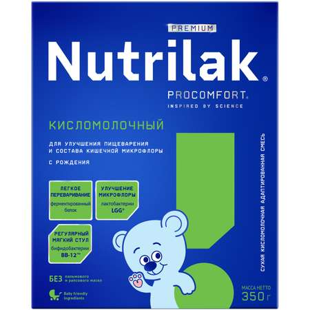 Смесь Nutrilak Premium сухая кисломолочная 350г с 0мес