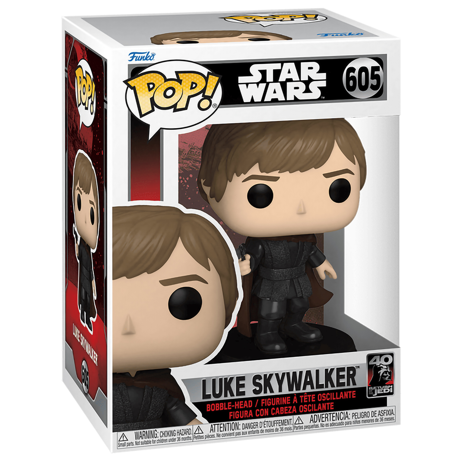 Funko POP Bobble Star Wars Ep 6 RotJ 40th Luke Skywalker 605 70749 2099