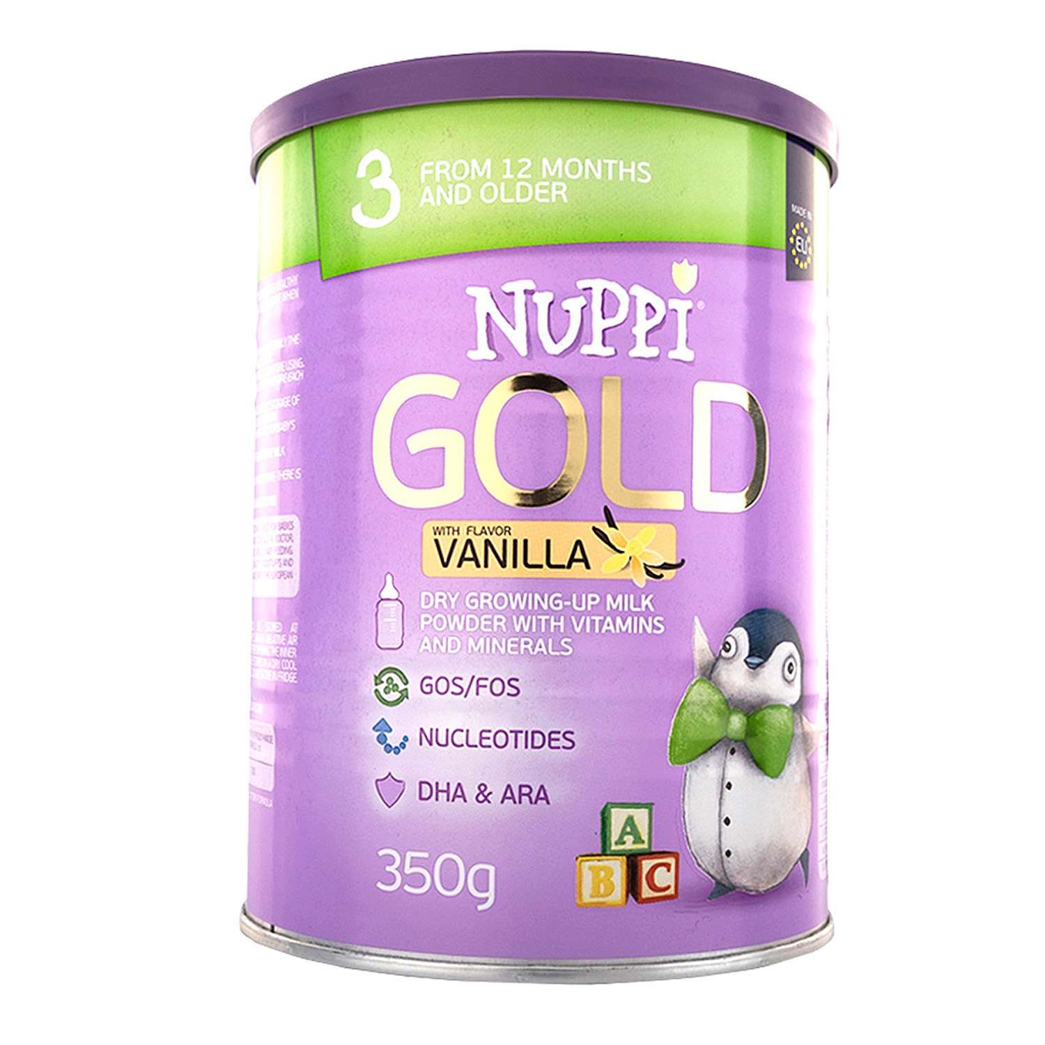 Напиток молочный NUPPI Gold 3 со вкусом ванили 350г с 12месяцев - фото 1