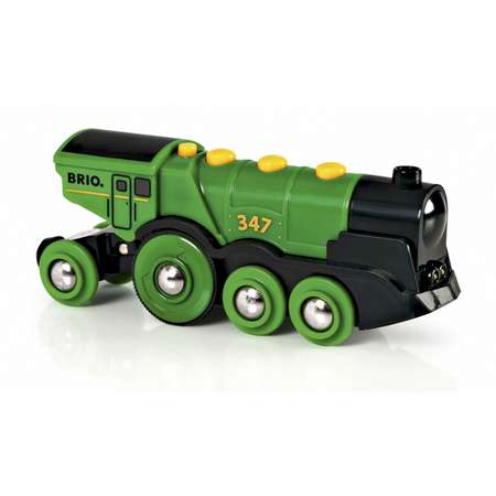 Локомотив BRIO поезд зеленый со световыми и звуковыми эффектами