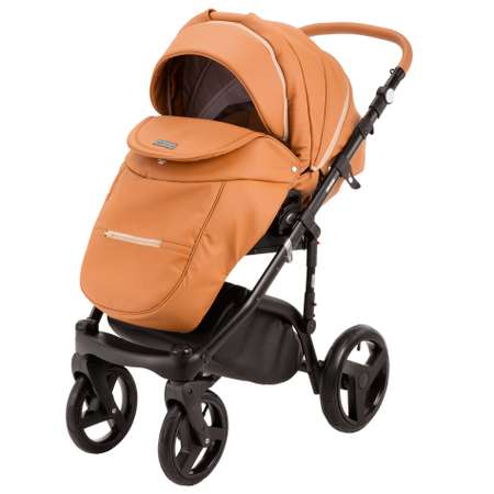 Коляска 3в1 BeBe-mobile Ravenna Deluxe V206 Карамельная кожа+Карамельная кожаная отделка