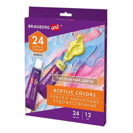 Краски акриловые Brauberg 24 цв.