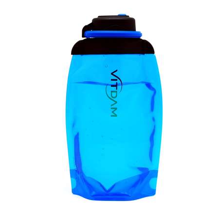 Бутылка для воды складная VITDAM синяя 500мл B050BLS