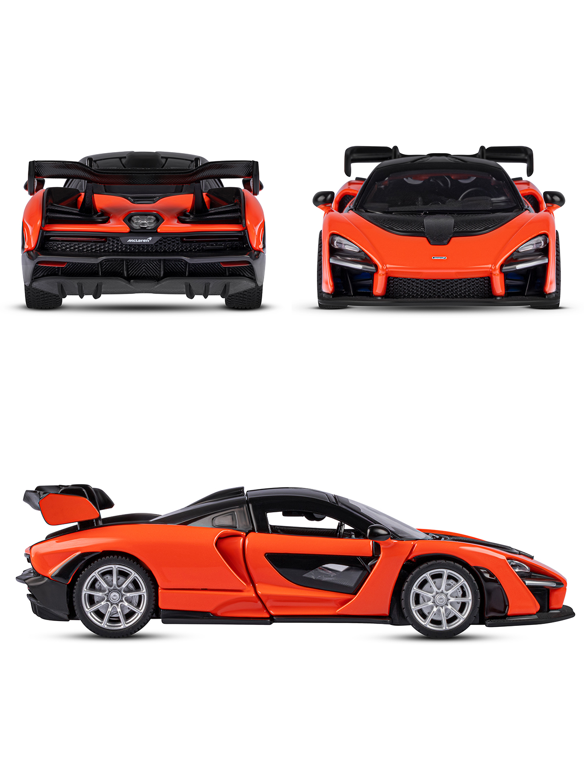 Автомобиль АВТОпанорама McLaren 1:32 инерционный оранжевый JB1251598 - фото 5