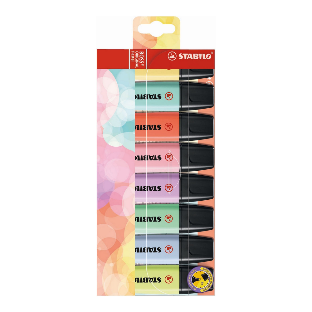 Текстовыделитель STABILO Boss original Pastel 8 пастельных цветов 70/8-3 - фото 2