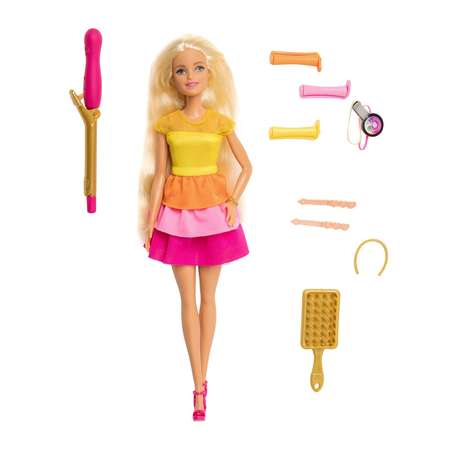 Кукла Barbie в модном наряде с аксессуарами для волос GBK24
