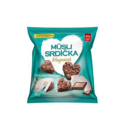 Мюсли овсяные Semix мини сердечки кокос/шоколад 4 шт х 50г