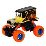 Ретромодель Wincars с большими колёсами инерционная металлическая цвет оранжевый