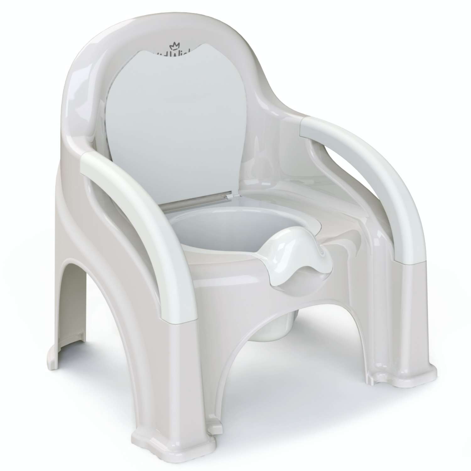 Горшок-стул туалетный KidWick Премьер серый с белой крышкой - фото 2