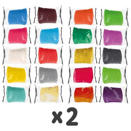 Пластилин Brauberg тесто для лепки набор 40 цвета с инструментами