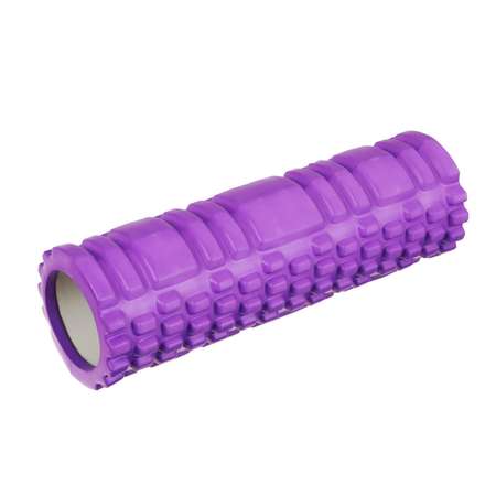 Роллер для йоги Sangh 30 х 10 см. массажный. цвет фиолетовый