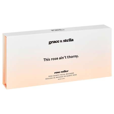 Массажер для лица Grace and Stella Роллер двусторонний из розового кварца