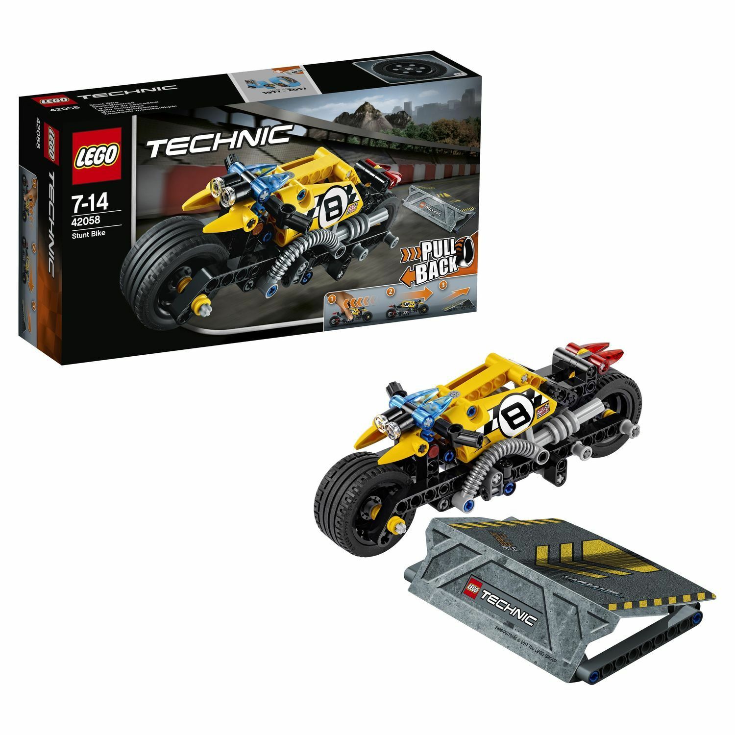 Конструктор LEGO Technic Мотоцикл для трюков (42058) купить по цене 1799 ₽  в интернет-магазине Детский мир