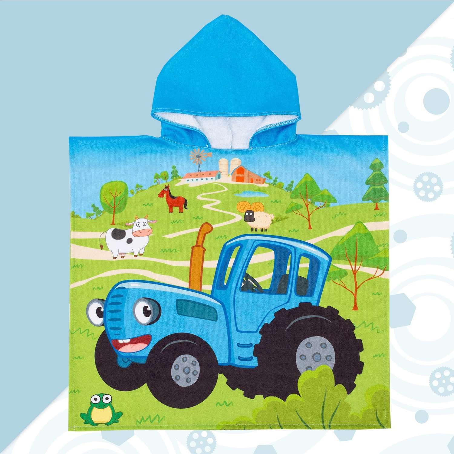 Полотенце-пончо Синий трактор Ферма 60х120 см - фото 3