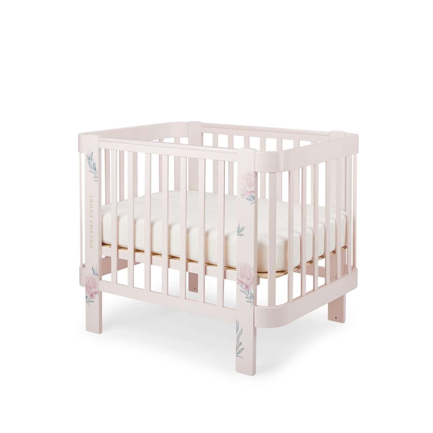 Детская кроватка Happy Baby Mommy Love прямоугольная, продольный маятник (розовый) - фото 13