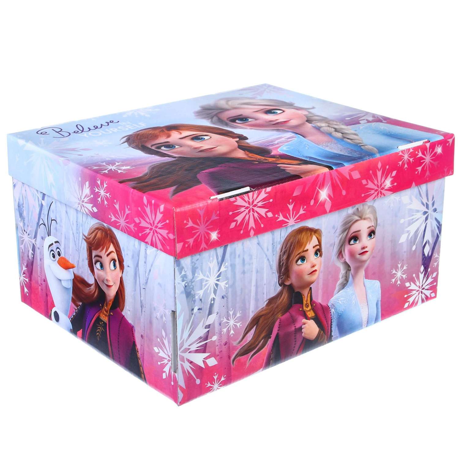 Коробка Disney подарочная складная с крышкой 31 х 25 5 х 16 «Believe» Холодное сердце - фото 1