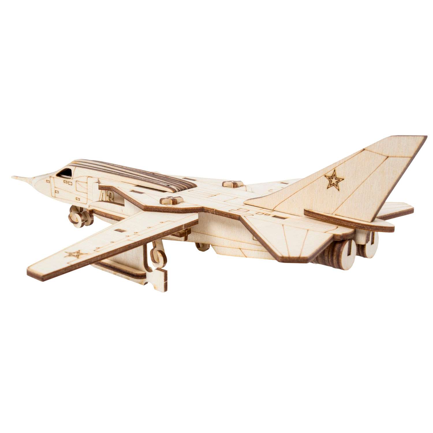 Сборная модель ГРАТ Деревянный Самолет - истребитель самолет - фото 1