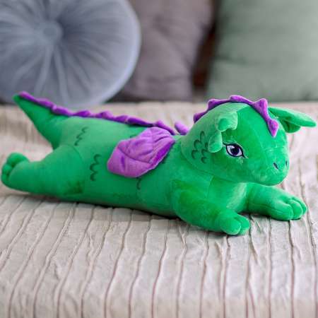 Мягкая игрушка ШАЛАШ Дракон зеленый 60 см
