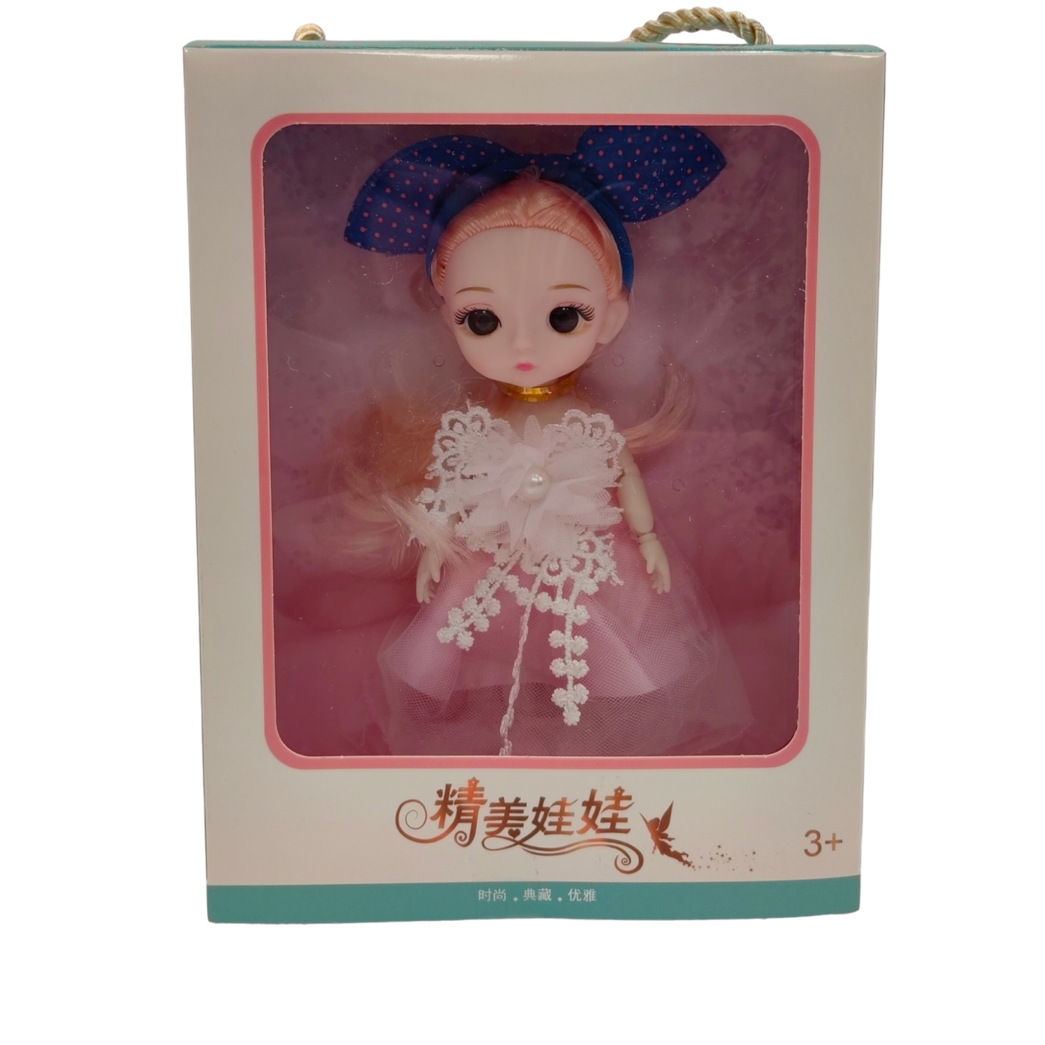 Кукла SHARKTOYS 15 см с бантом в фиолетовом платье в подарочной коробке 350000005 - фото 4