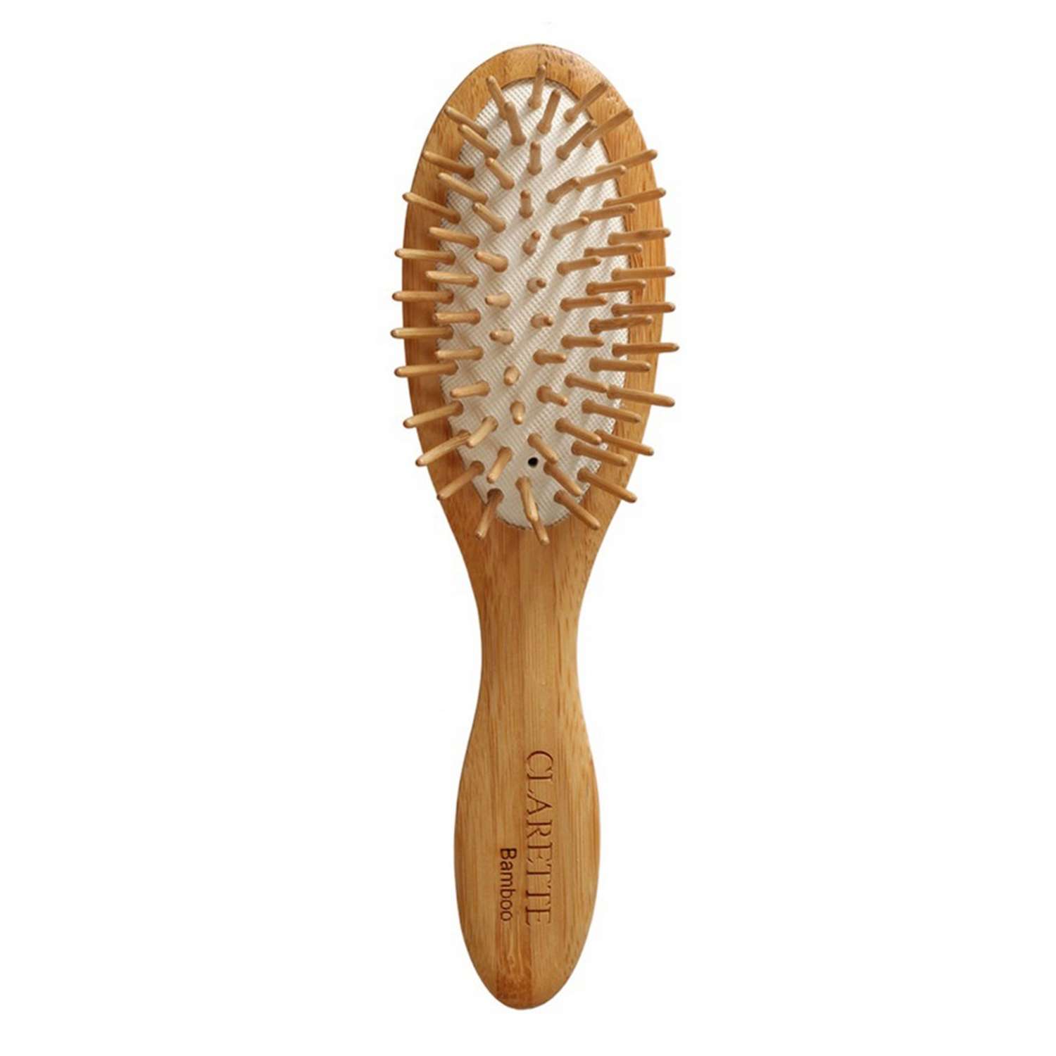 Расческа для волос Clarette бамбуковая с бамбуковыми зубьями компактная - фото 1