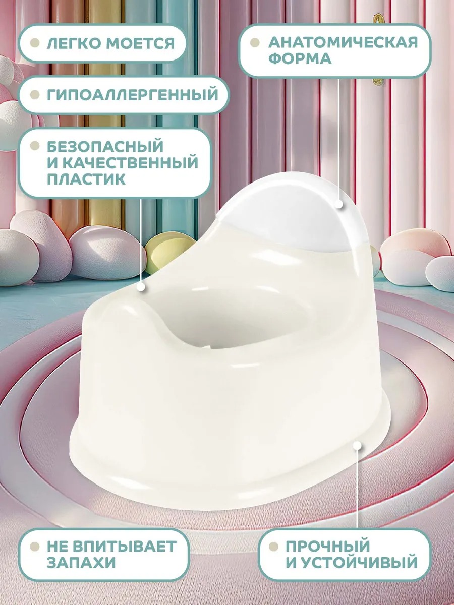 Горшок детский Компания Друзей анатомический с крышкой размер S - фото 2