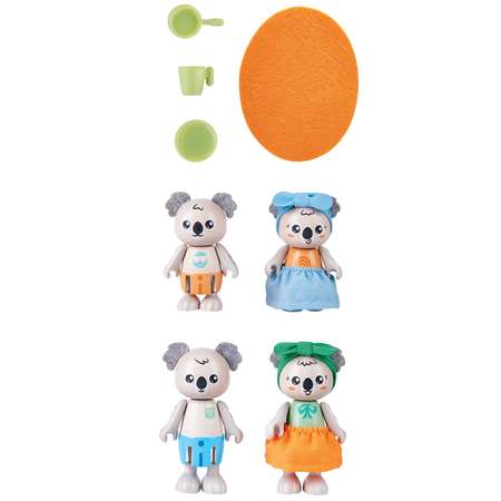 Игрушки фигурки Hape животных Семья коал 4 предмета в наборе