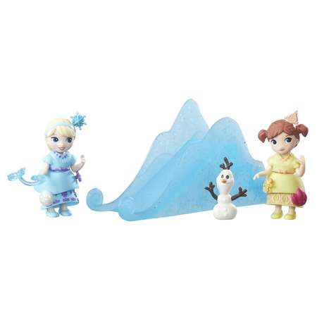 Набор игровой Disney Frozen Холодное Сердце Эльза Анна в детстве и ледяная горка