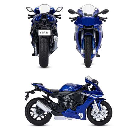 Мотоцикл АВТОпанорама Yamaha YZF R1 1:18 синий