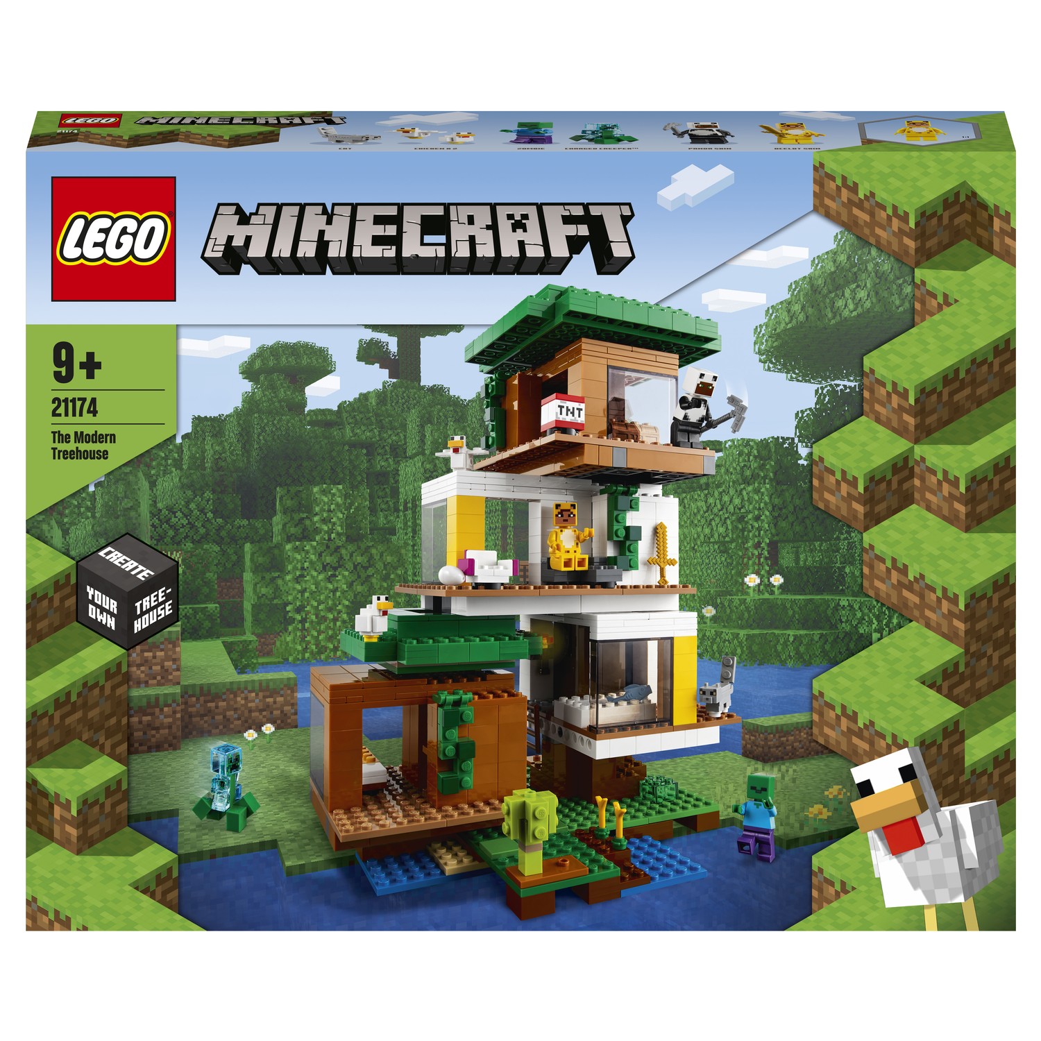 Конструктор LEGO Minecraft Современный домик на дереве 21174 купить по цене  11599 ₽ в интернет-магазине Детский мир