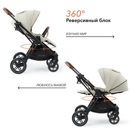 Коляска прогулочная Happy Baby Luna pro beige