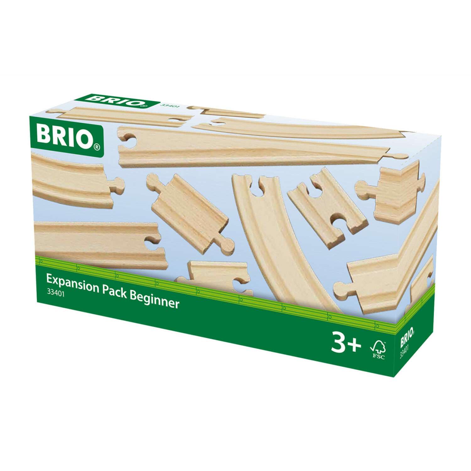 Железная дорога деревянная BRIO полотно базовые элементы - фото 1