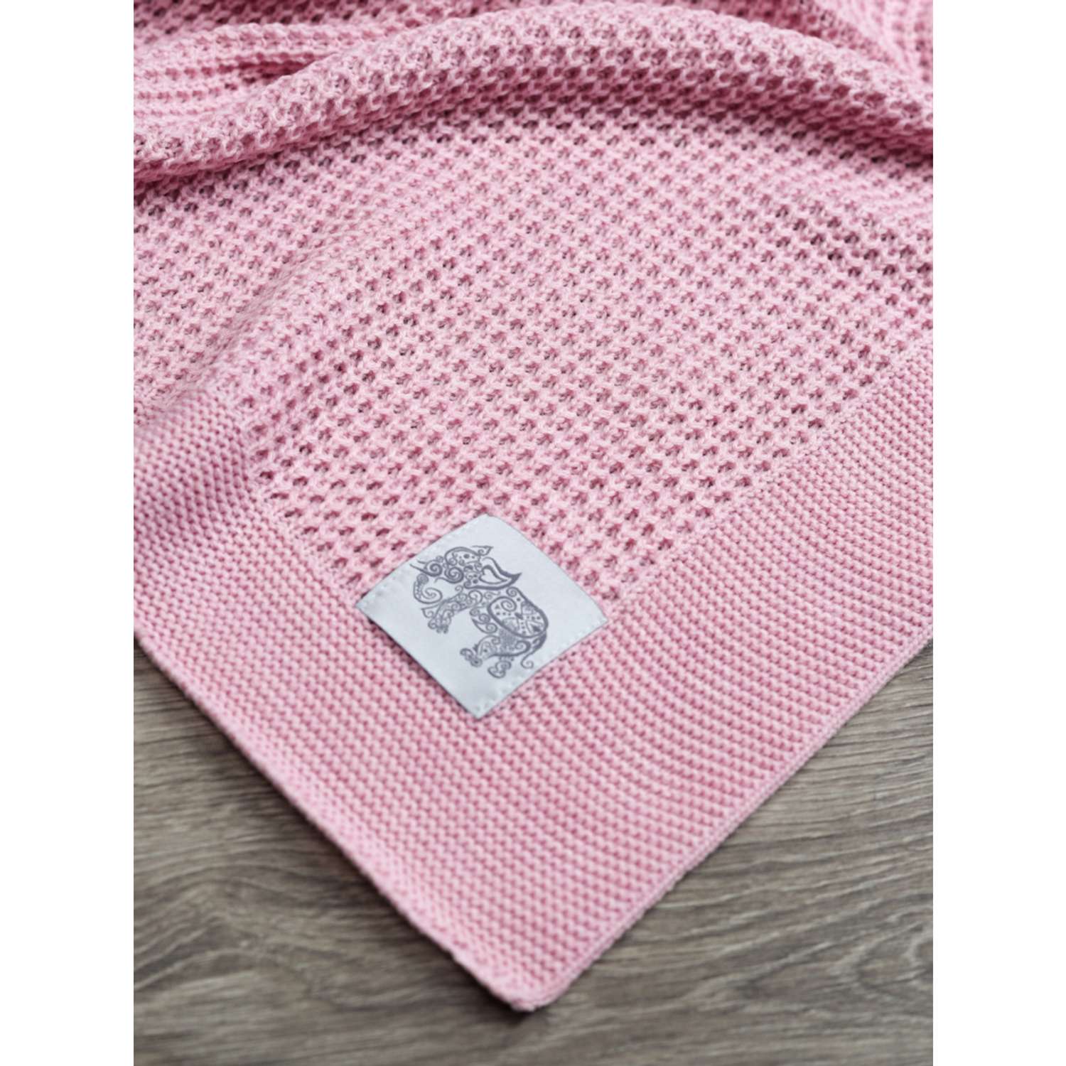 Плед-покрывало детский вязаный WARM WHIFF D-41 розовый на выписку в кроватку 90x110 - фото 4