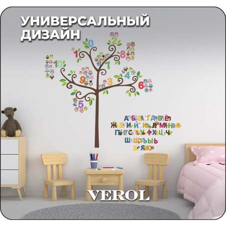 Наклейки интерьерные VEROL Обучающее дерево Алфавит