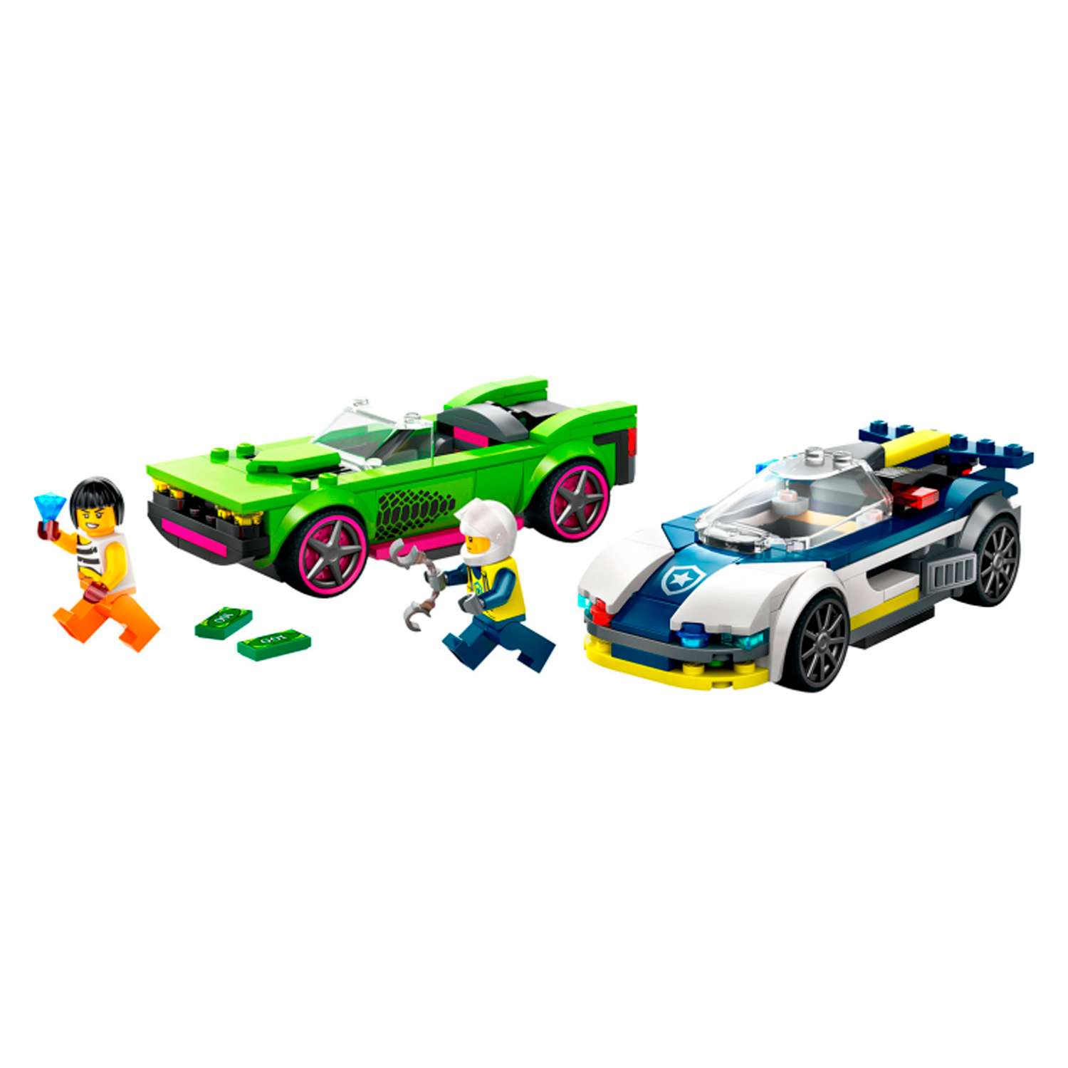 Конструктор детский LEGO City Погоня полицейской машины 60415 - фото 2